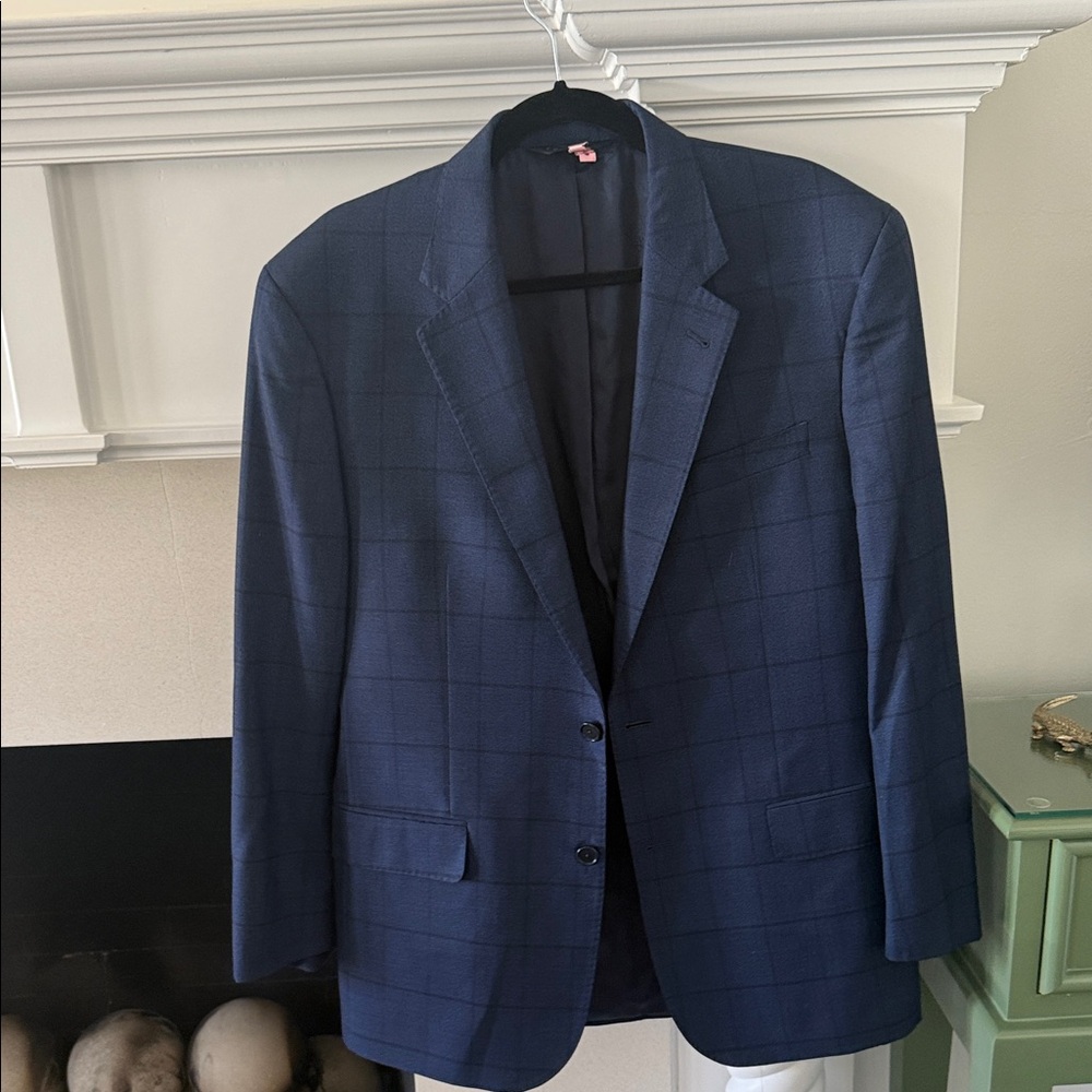 Jos. A. Bank Checkered Navy Blazer